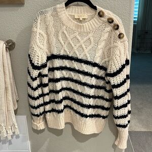 Sezane Cable Knit Sweater